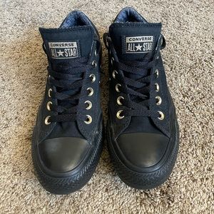 All black Maddison converse